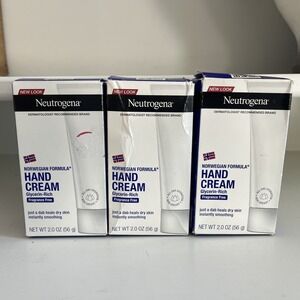 3 neutrogena norwegian formula fragrance free hand cream 2oz ea SCUFFED BOX